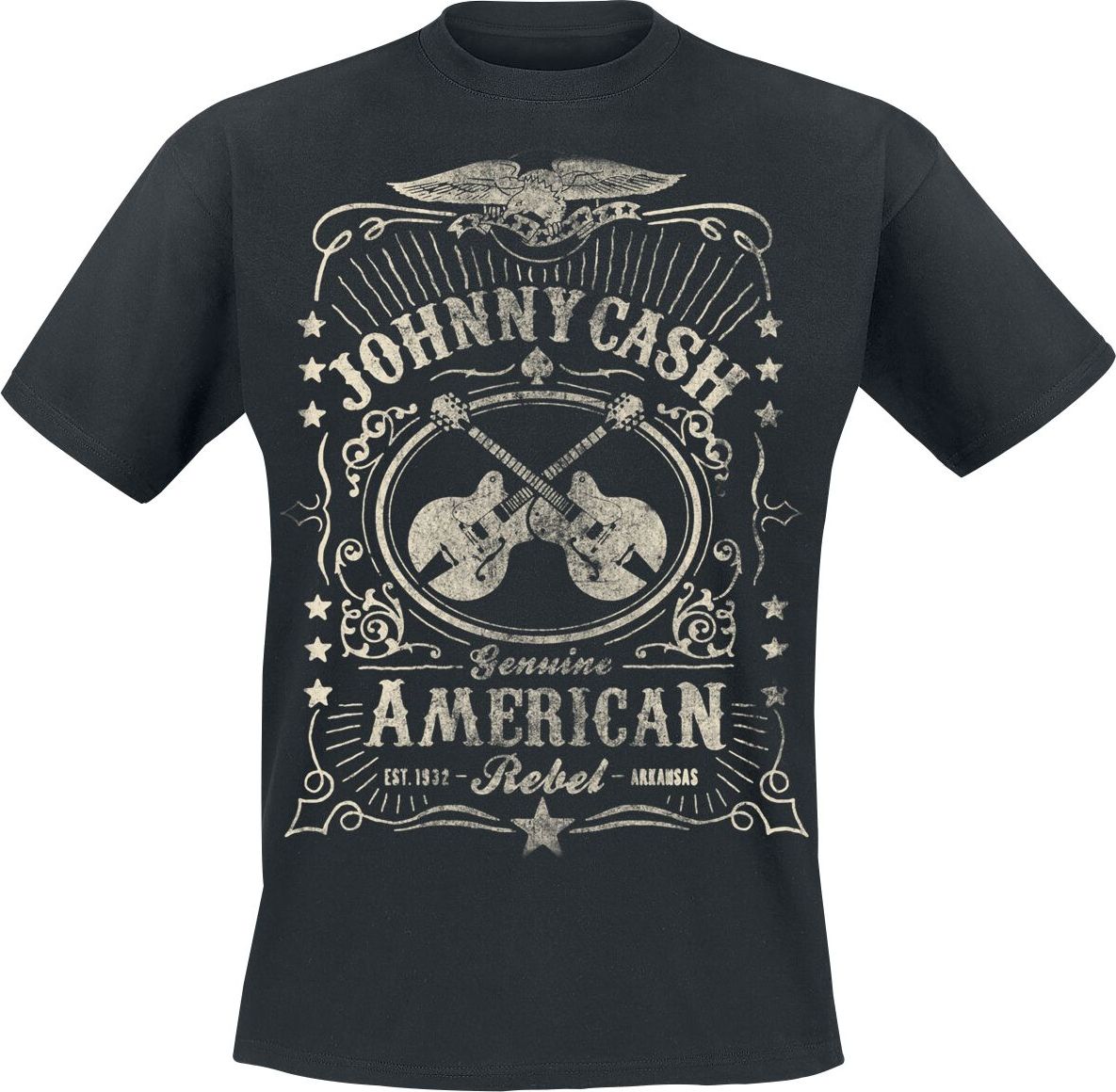 Johnny Cash American Rebel Tričko černá - RockTime.cz