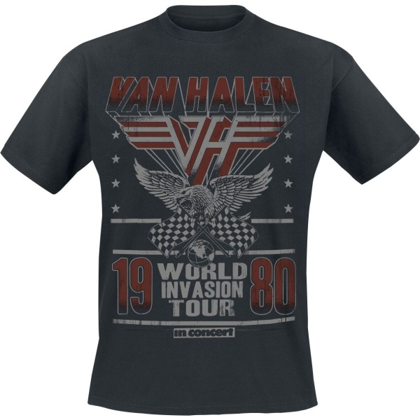 Van Halen World Invasion Tour 1980 Tričko černá - RockTime.cz