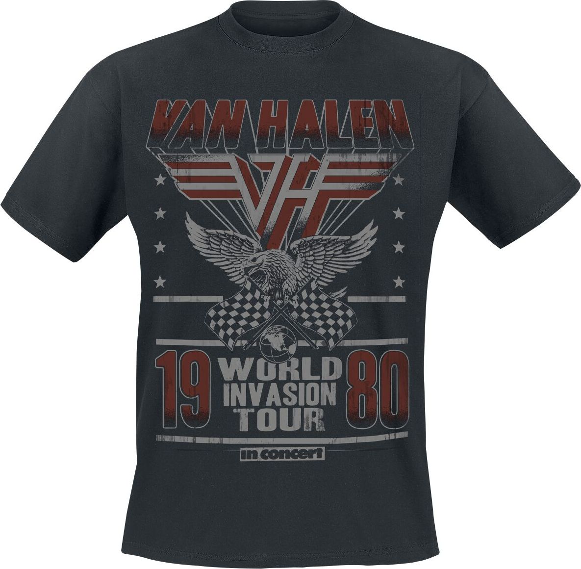 Van Halen World Invasion Tour 1980 Tričko černá - RockTime.cz