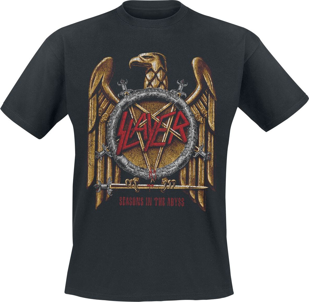 Slayer Seasons Gold Eagle Tričko černá - RockTime.cz