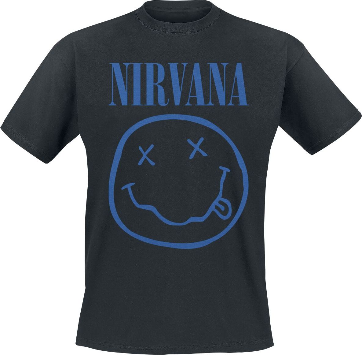 Nirvana Blue Logo Tričko černá - RockTime.cz