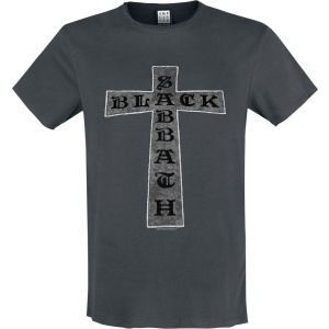 Black Sabbath Amplified Collection - Cross Tričko charcoal - RockTime.cz