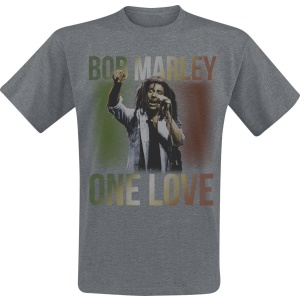 Bob Marley One Love Live Tričko tmavě prošedivělá - RockTime.cz