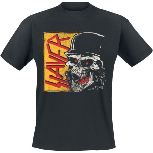 Slayer Red Yellow Laughing Skull Tričko černá - RockTime.cz