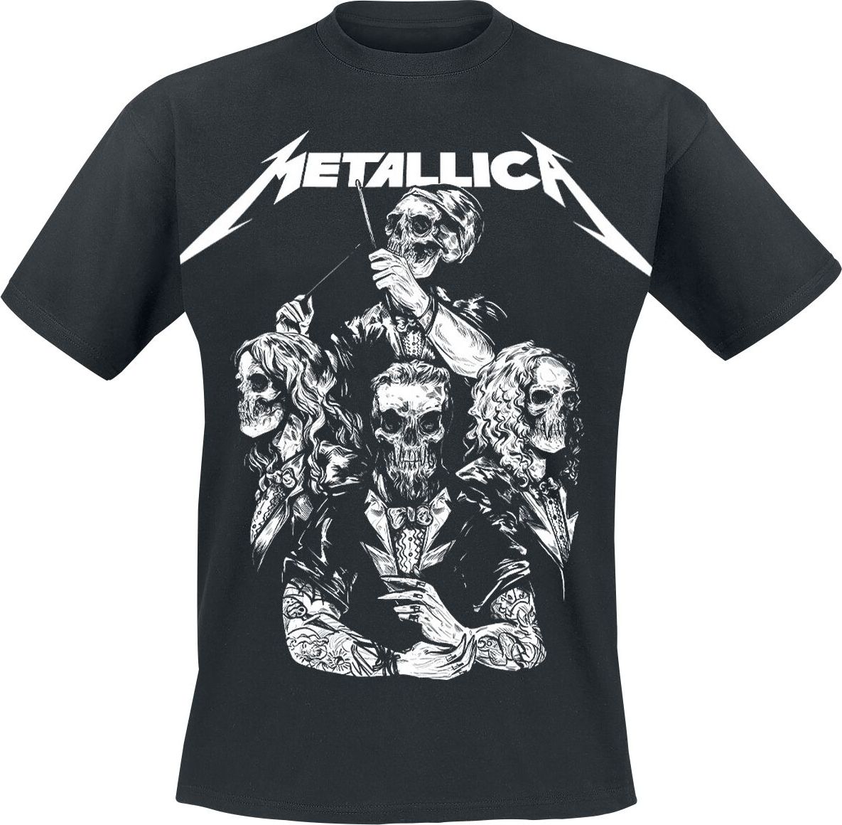 Metallica S&M2 Skull Tux Tričko černá - RockTime.cz