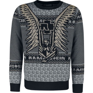 Rammstein Holiday Sweater Gold Pletený svetr cerná/zlatá - RockTime.cz