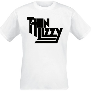 Thin Lizzy Classic Stacked Logo Tričko bílá - RockTime.cz