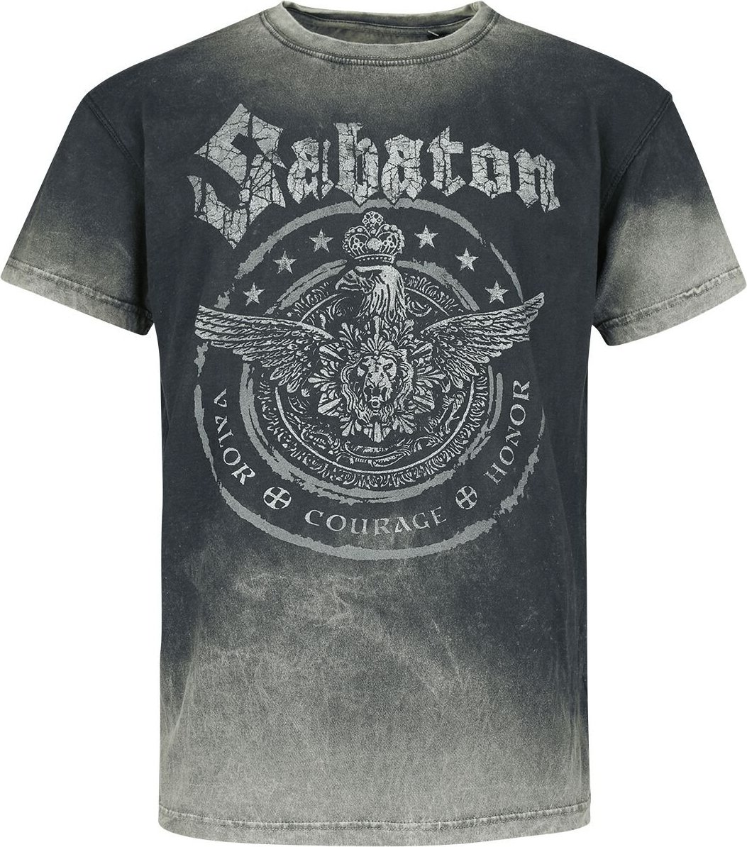 Sabaton Valor Courage Honor Tričko charcoal - RockTime.cz