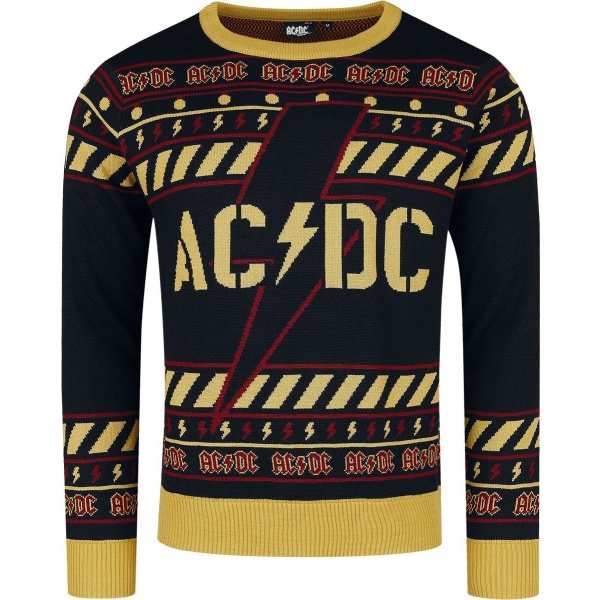 AC/DC Holiday Sweater 2024 Pletený svetr vícebarevný - RockTime.cz