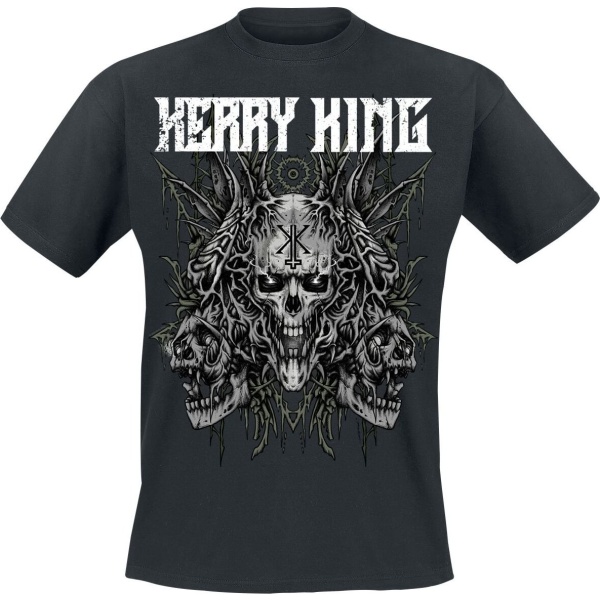 Kerry King Multi Skull Green Tričko černá - RockTime.cz