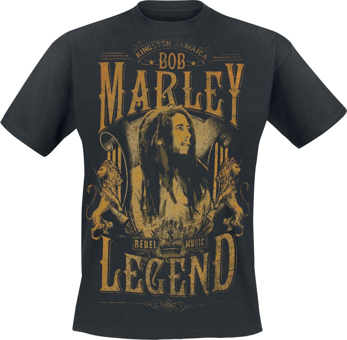 Bob Marley Rebel Legend Tričko černá - RockTime.cz