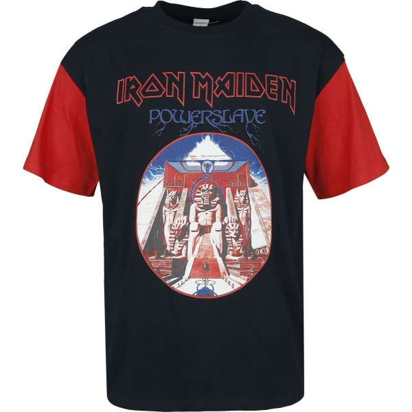 Iron Maiden Powerslave Tričko cerná/cervená - RockTime.cz