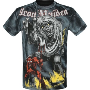 Iron Maiden Sketched Number Of The Beast Allover Tričko celoplošný - RockTime.cz