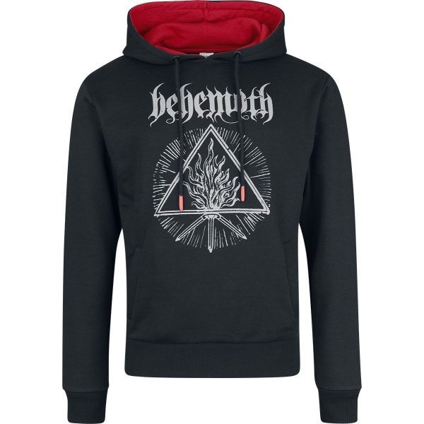 Behemoth Logo Mikina s kapucí cerná/cervená - RockTime.cz