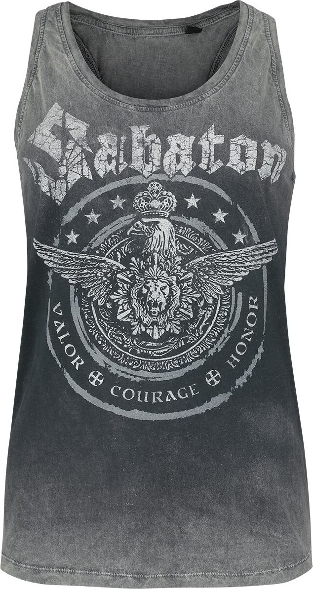 Sabaton Valor Courage Honor Dámský top charcoal - RockTime.cz