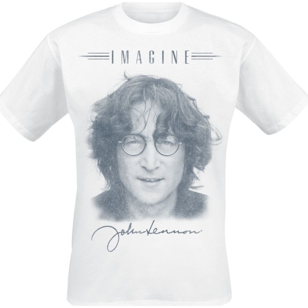 John Lennon Imagine Tričko bílá - RockTime.cz