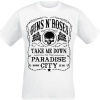 Guns N' Roses Paradise City Skull Label Tričko bílá - RockTime.cz