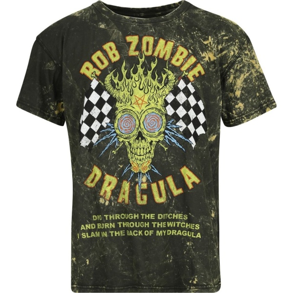 Rob Zombie Dragula Racing Tričko hnědá - RockTime.cz