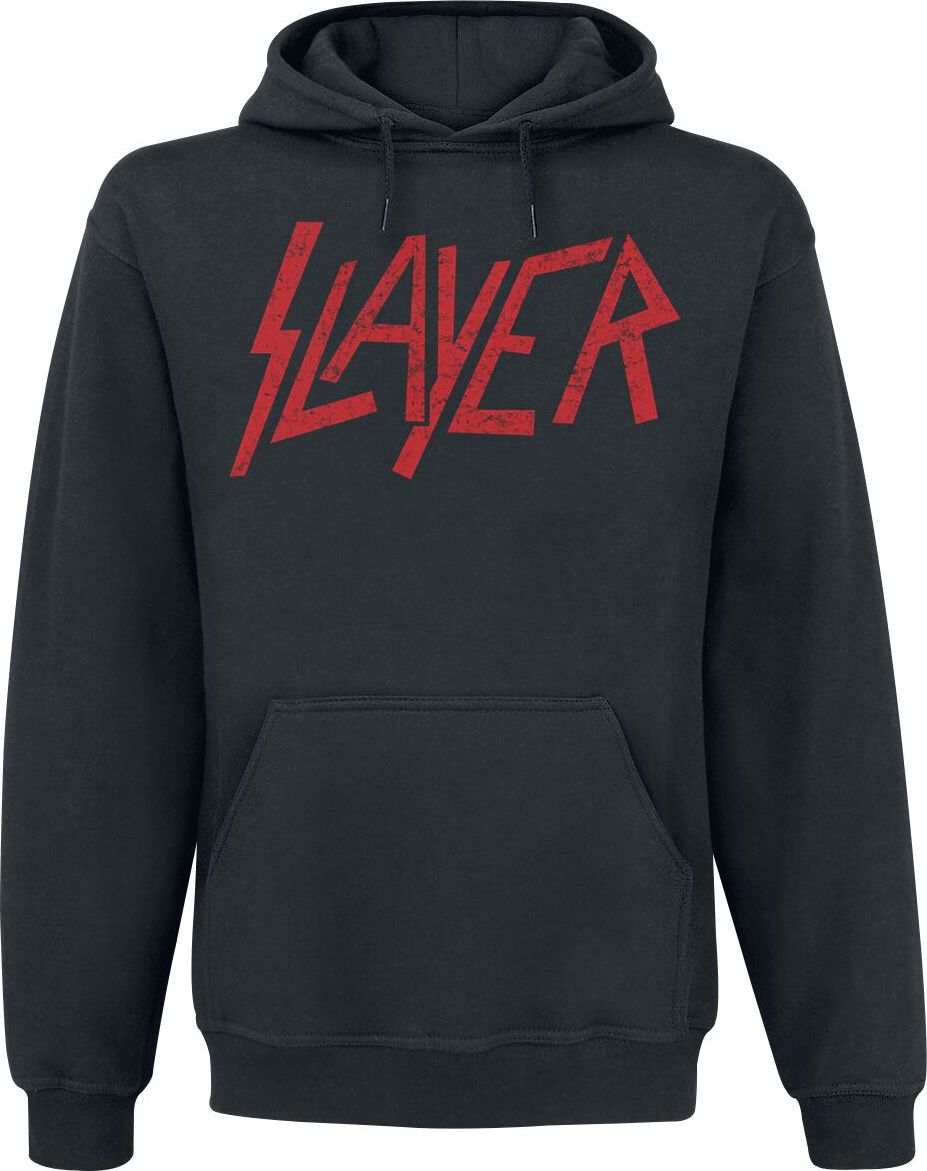 Slayer Classic Logo Distressed Mikina s kapucí černá - RockTime.cz