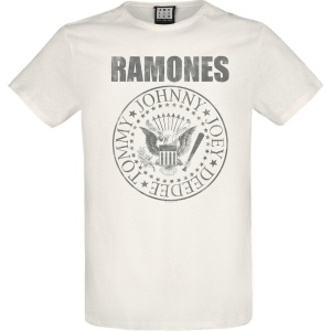 Ramones Amplified Collection - Vintage Shield Tričko bílá - RockTime.cz