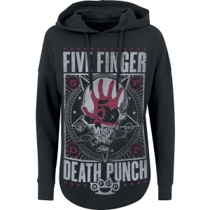 Five Finger Death Punch Star Skull Dámská mikina s kapucí černá/použitý vzhled - RockTime.cz