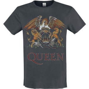 Queen Amplified Collection - Royal Crest Tričko charcoal - RockTime.cz