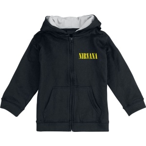 Nirvana Metal Kids - Logo detská mikina s kapucí na zip černá - RockTime.cz