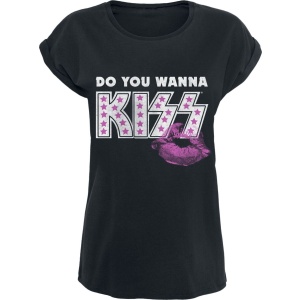 Kiss Do You Wanna Dámské tričko černá - RockTime.cz