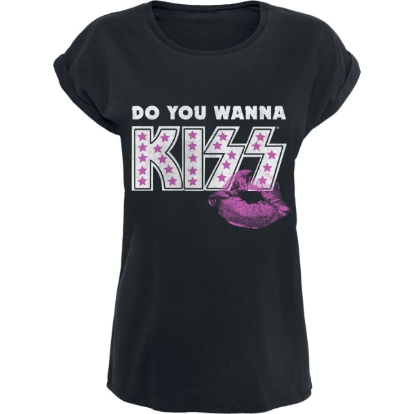 Kiss Do You Wanna Dámské tričko černá - RockTime.cz