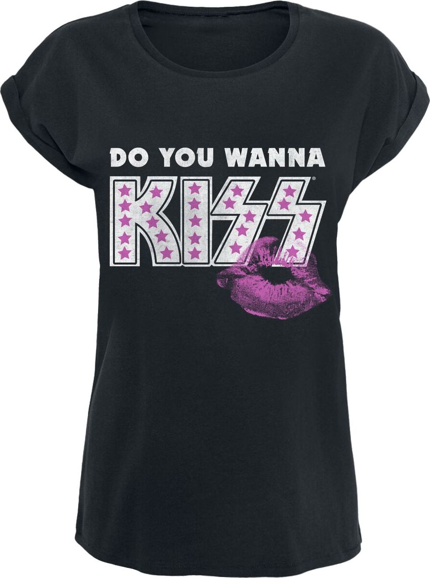 Kiss Do You Wanna Dámské tričko černá - RockTime.cz