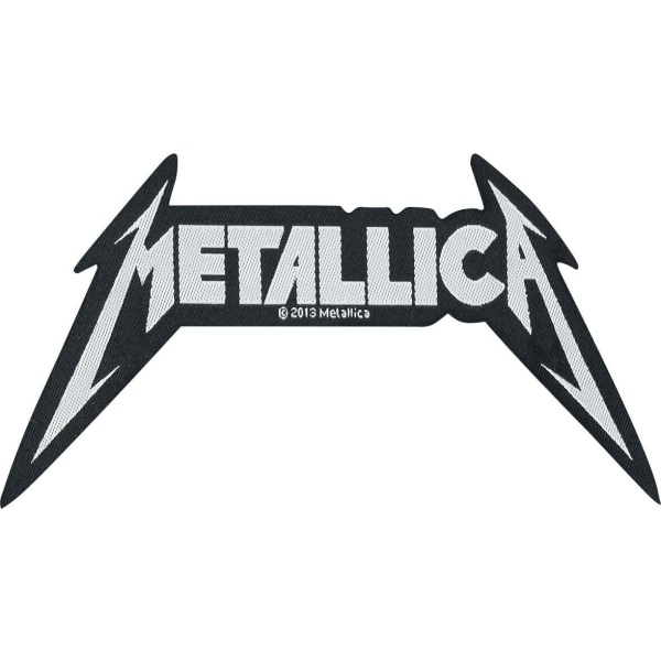 Metallica Shaped Logo nášivka cerná/bílá - RockTime.cz