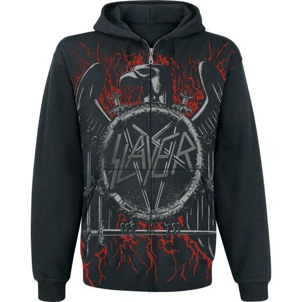 Slayer Black Eagle Mikina s kapucí na zip černá - RockTime.cz