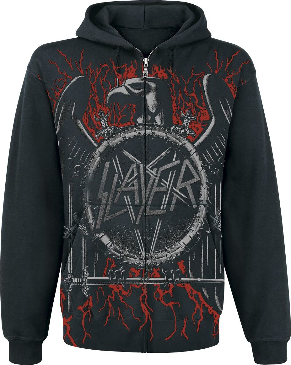 Slayer Black Eagle Mikina s kapucí na zip černá - RockTime.cz