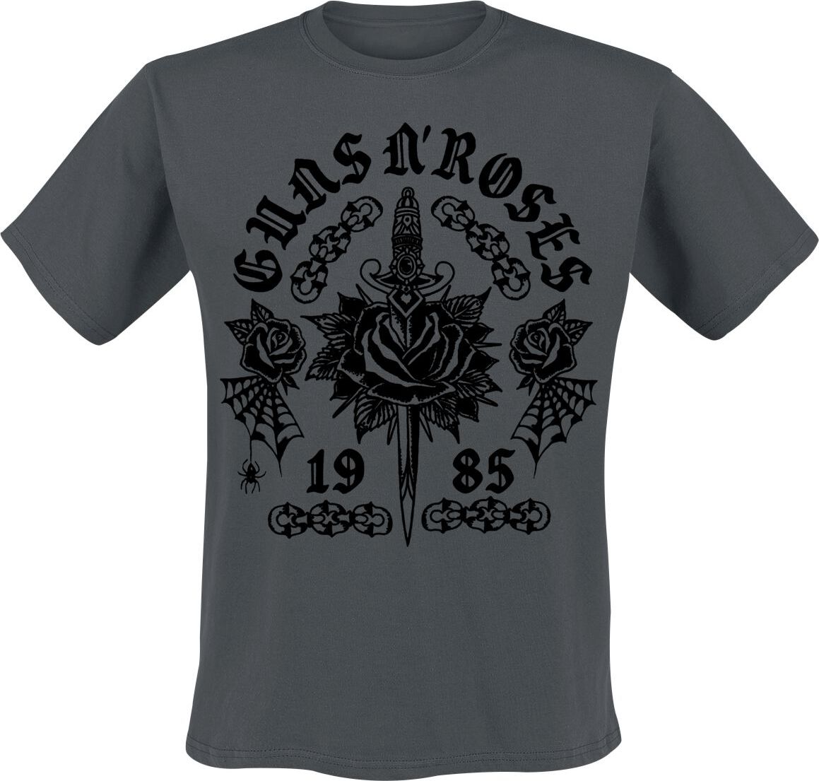 Guns N' Roses Rose Tattoo Tričko charcoal - RockTime.cz