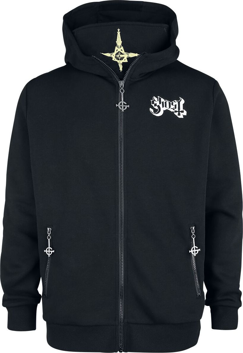 Ghost EMP Signature Collection Mikina s kapucí na zip černá - RockTime.cz