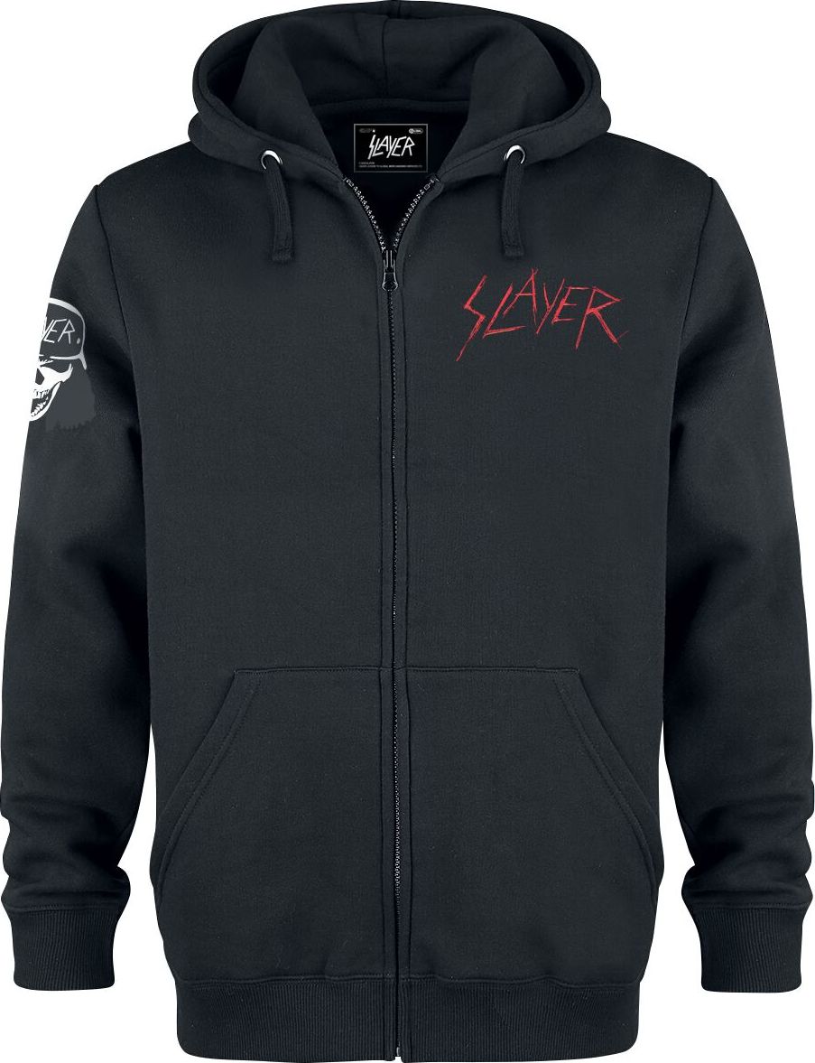 Slayer Sword Skull Mikina s kapucí na zip černá - RockTime.cz