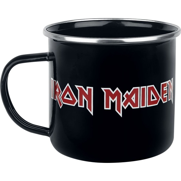 Iron Maiden Logo - Emaille Becher Hrnek černá - RockTime.cz