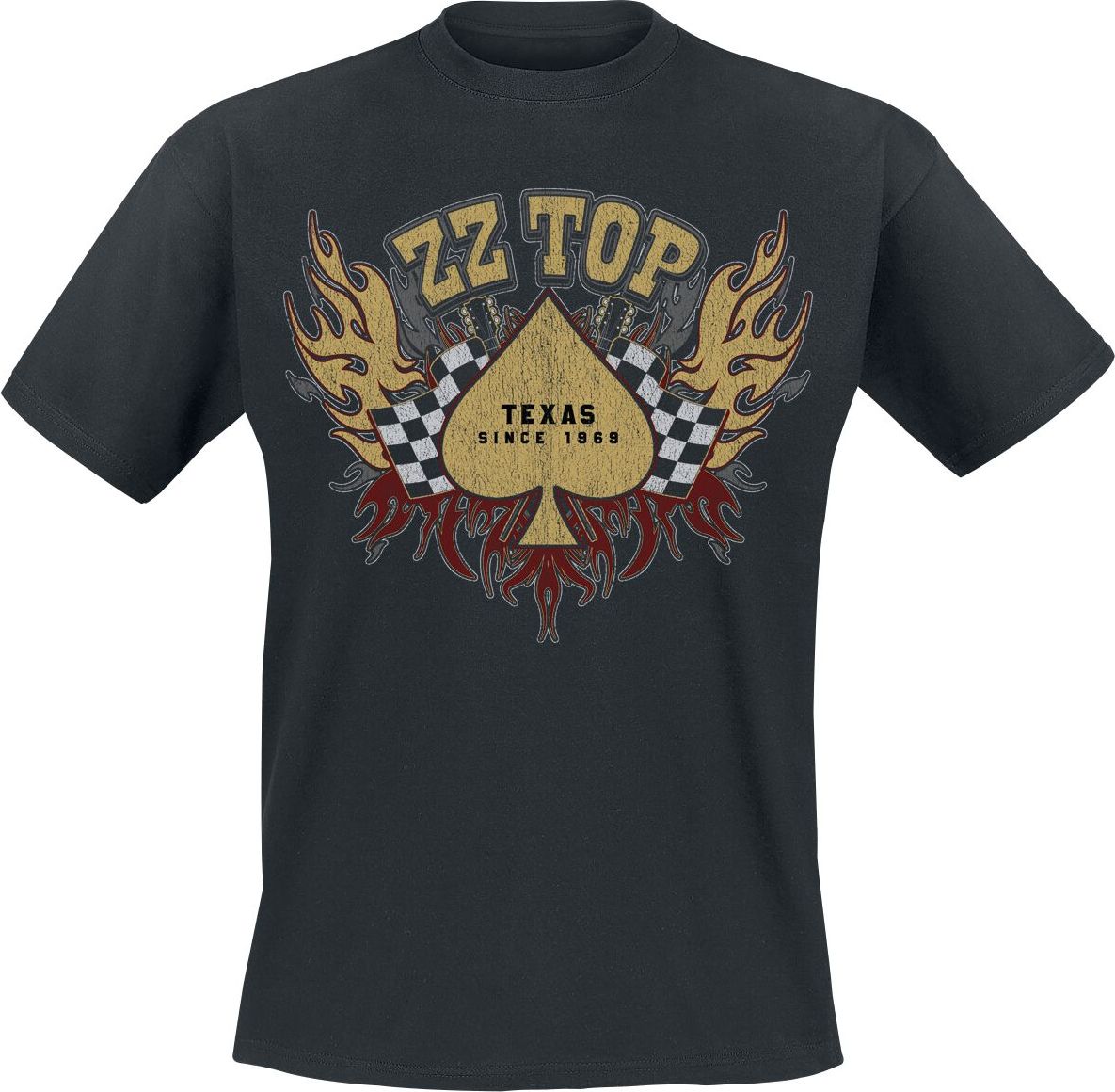 ZZ Top Race Flag Tričko černá - RockTime.cz