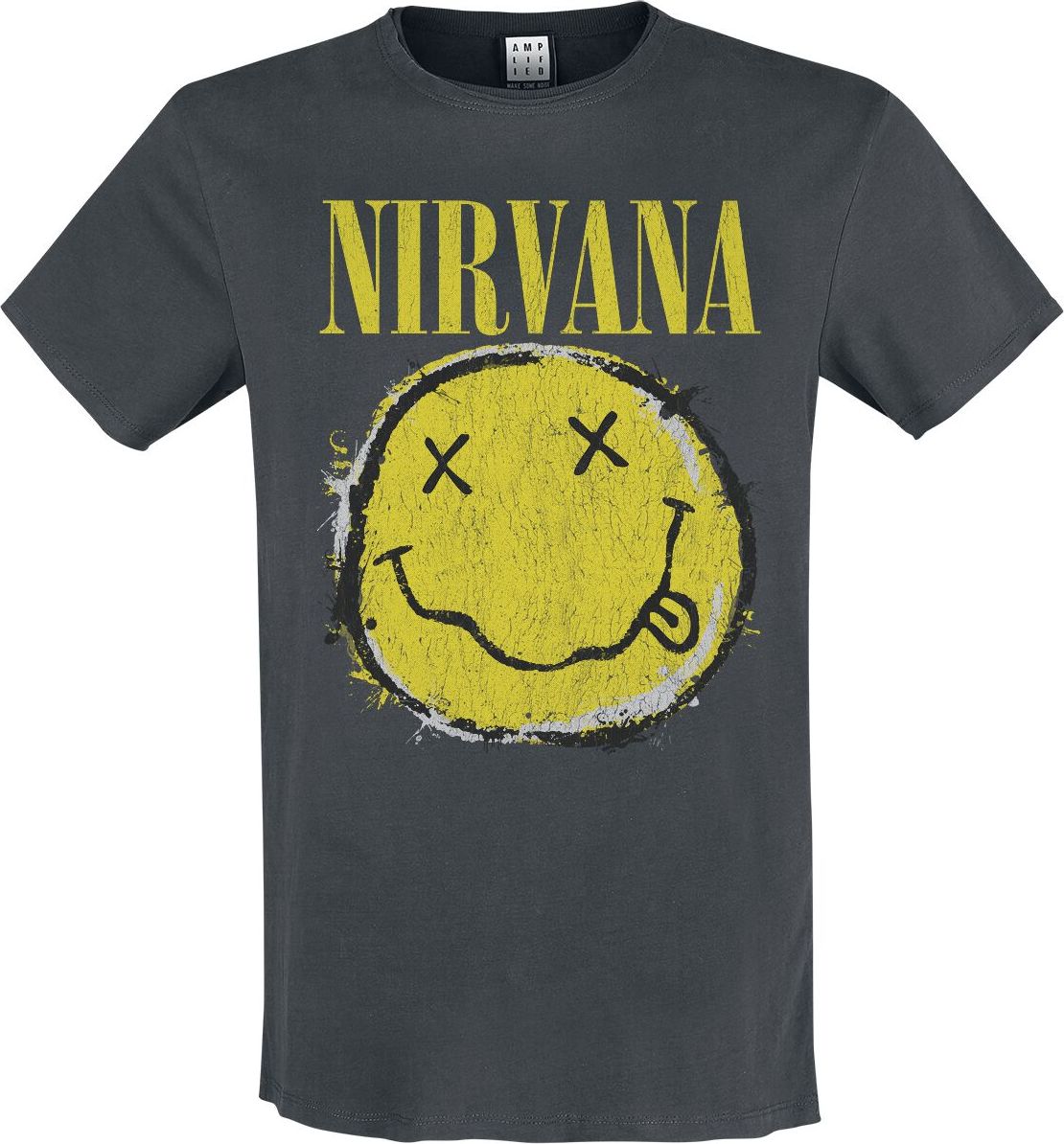 Nirvana Amplified Collection - Worn Out Tričko charcoal - RockTime.cz