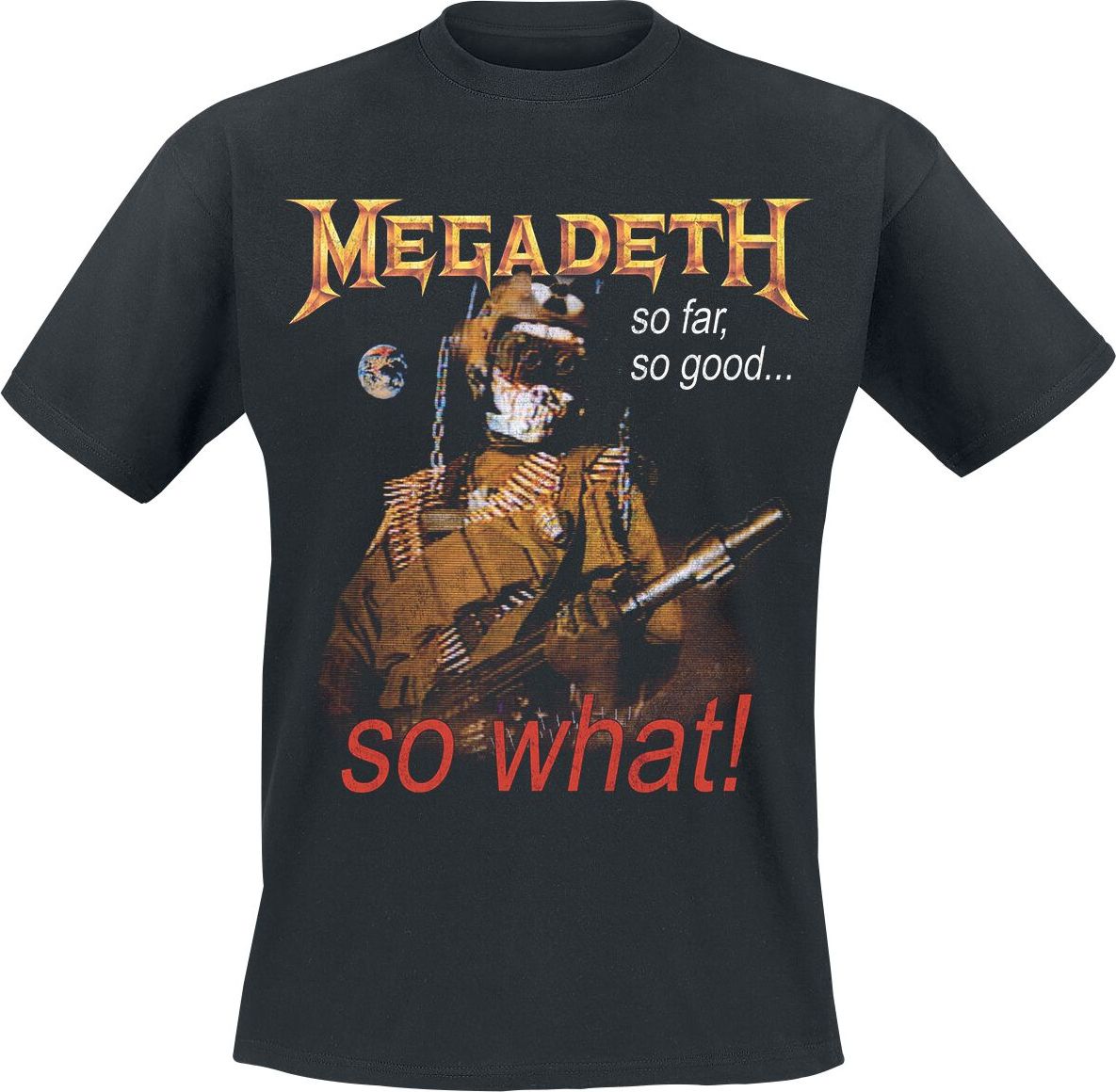 Megadeth So What Vintage Tracklist Tričko černá - RockTime.cz