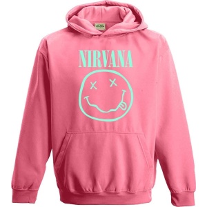 Nirvana Kids - Logo detská mikina s kapucí růžová - RockTime.cz