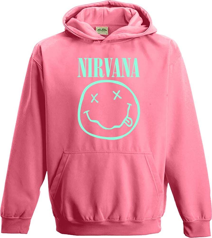 Nirvana Kids - Logo detská mikina s kapucí růžová - RockTime.cz