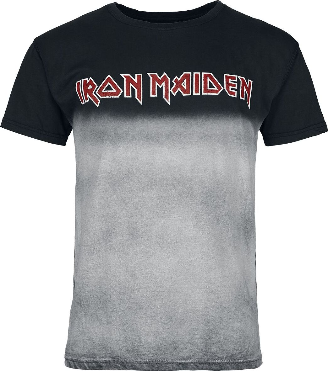 Iron Maiden Logo Tričko cerná/šedá - RockTime.cz