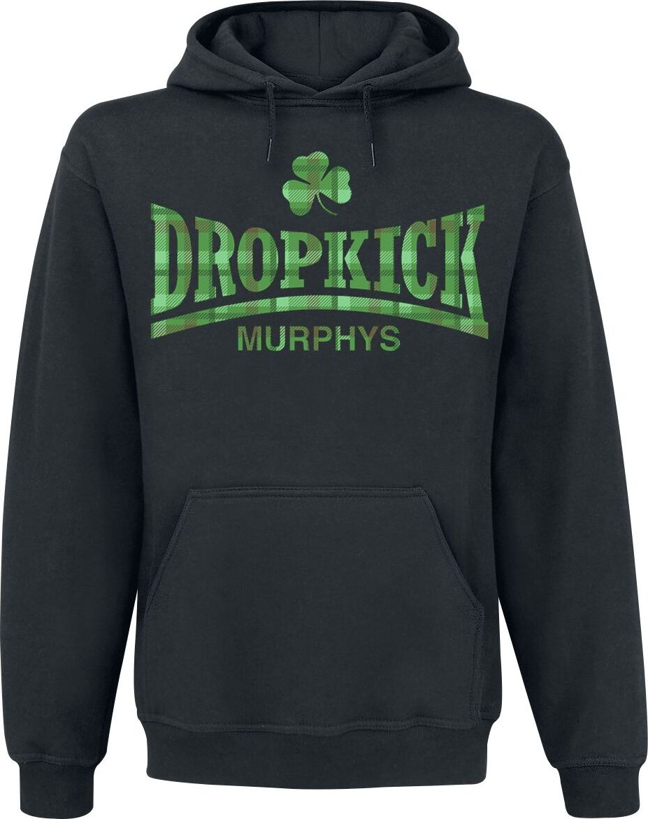 Dropkick Murphys Fighter Plaid Mikina s kapucí černá - RockTime.cz