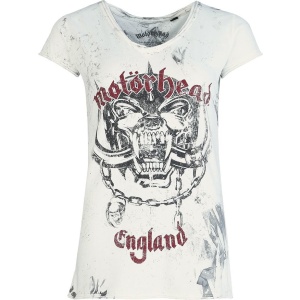 Motörhead Logo England Dámské tričko bílá/šedá - RockTime.cz