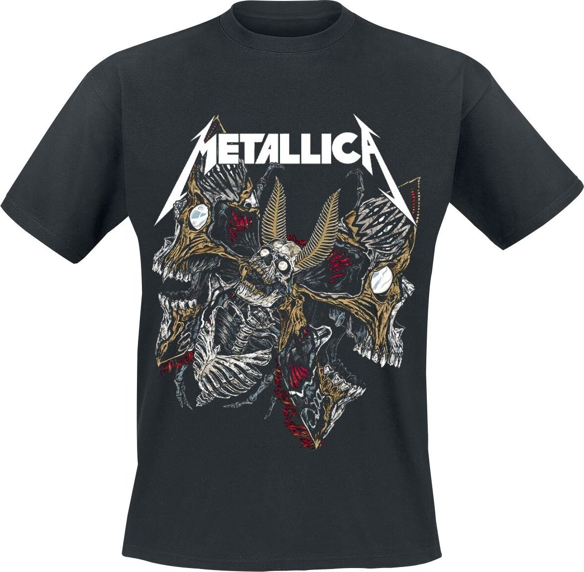 Metallica Skull Moth Tričko černá - RockTime.cz