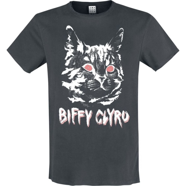 Biffy Clyro Amplified Collection - Black Cat Tričko charcoal - RockTime.cz