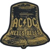 AC/DC Hells Bells Cut-Out nášivka žlutá/cerná - RockTime.cz