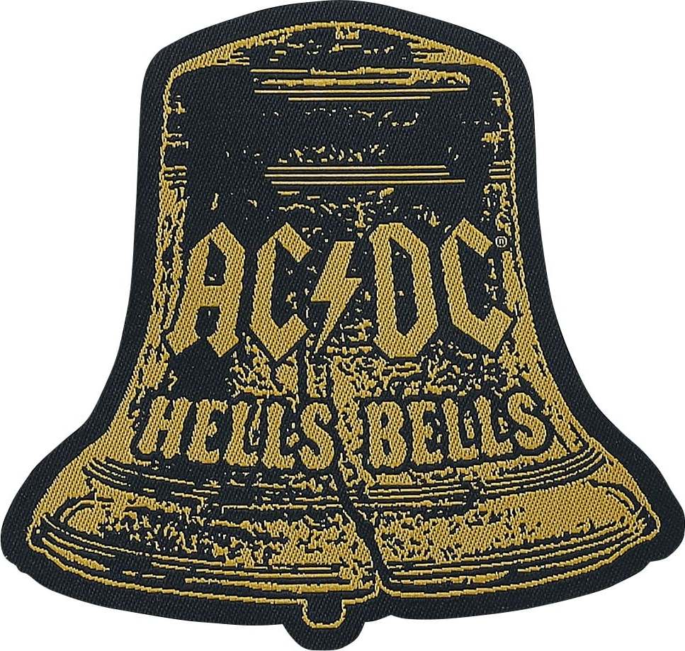 AC/DC Hells Bells Cut-Out nášivka žlutá/cerná - RockTime.cz