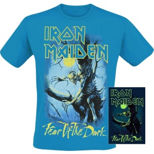 Iron Maiden Fear Of The Dark - Glow In The Dark Tričko modrá - RockTime.cz